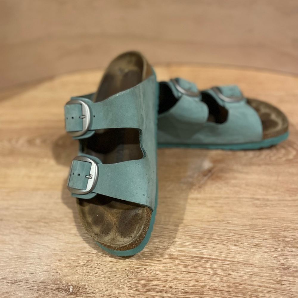 Birkenstock Arizona Big Buckle, Mint Green, Sz 39